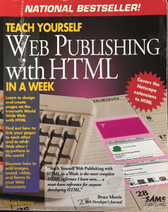 Learn HTML in a Week - picture of my original book