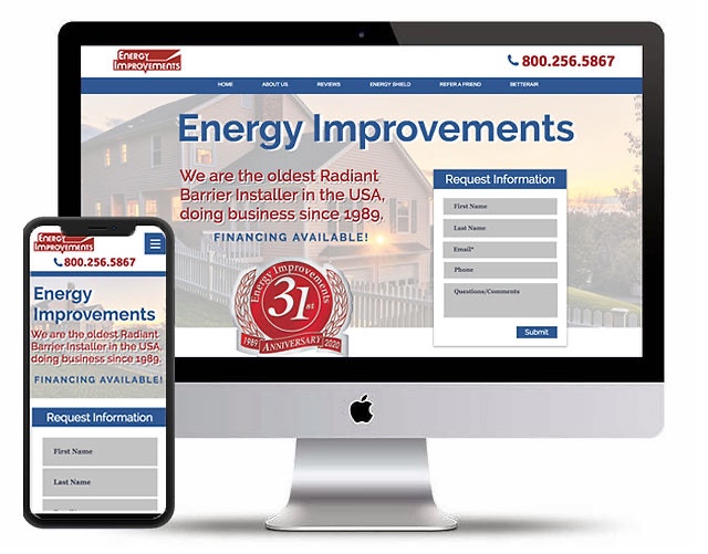 Energy Improvements website design example