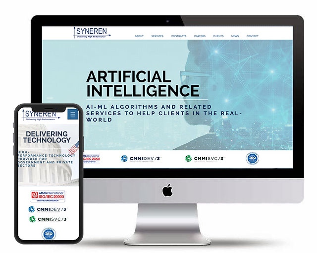 Synerin website design example