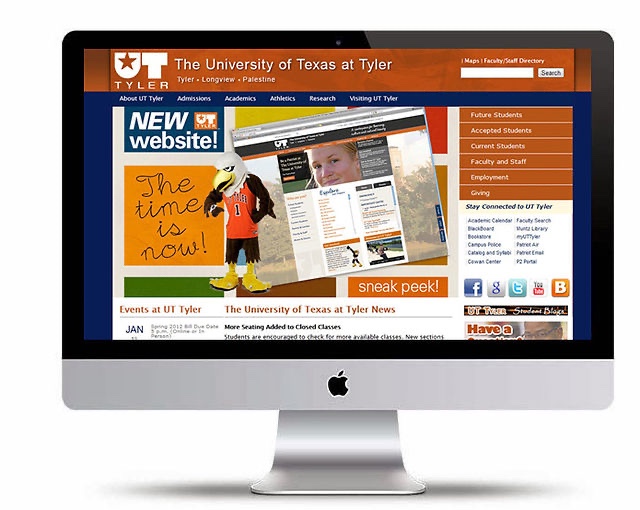UT Tyler website design example